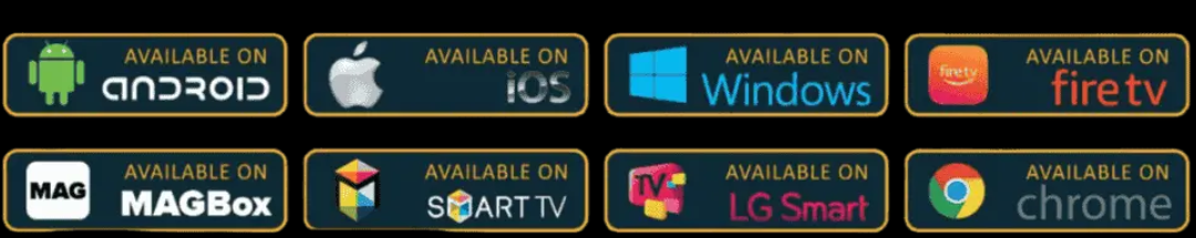 Devices compatible with SmartVPro IPTV: Android, iOS, Windows, Fire TV, MAG, Smart TV, Chrome