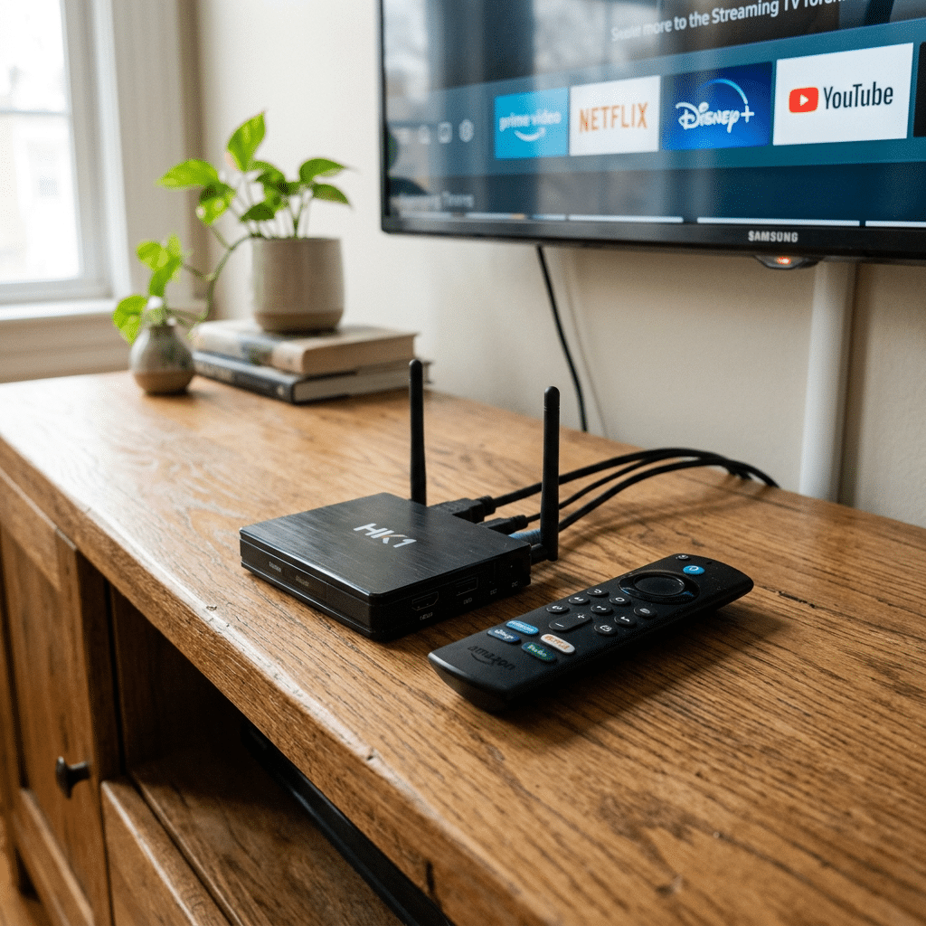 Amazon Firestick and Android TV box set up to stream IPTV American channels