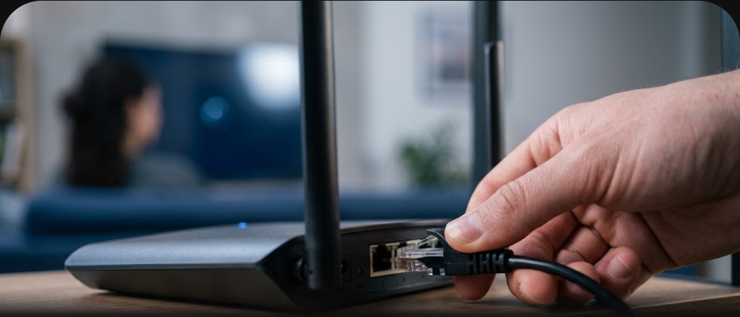 Plugging in an Ethernet cable to fix IPTV buffering caused by weak Wi-Fi
