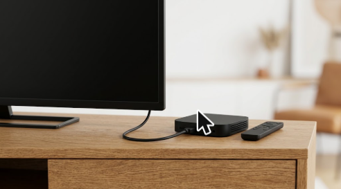 Streaming device setup used to fix IPTV buffering on Firestick and smart TV