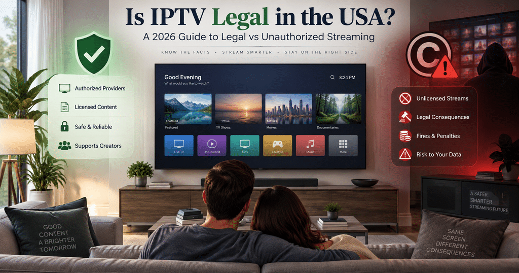 is IPTV legal in USA in 2026 guide to legal and unauthorized streaming